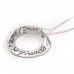 Saint Francis Prayer Sterling Silver Mobius Necklace 