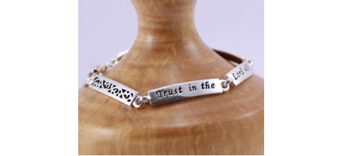 Trust in the Lord with all your heart Link Silver Bracelets From Heaven